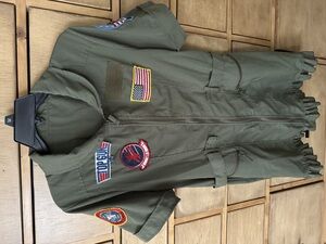 Top Gun Costume Flight Dress With Zipper Detail Size XL